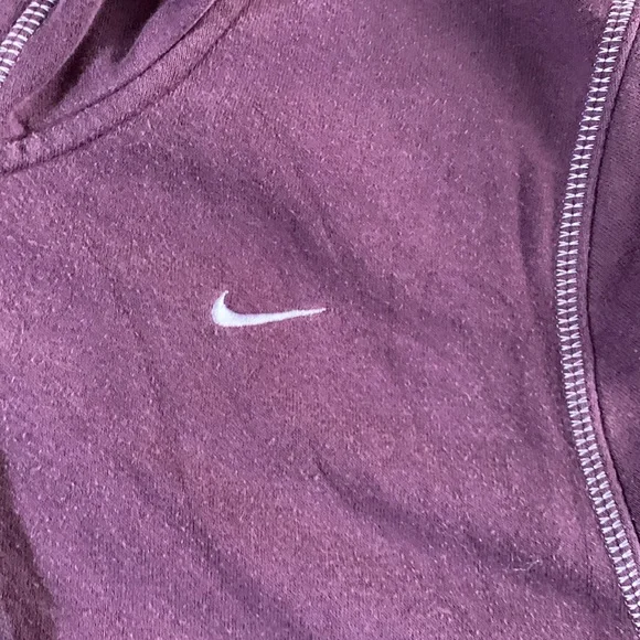 Nike purple, long sleeve, hooded sweatshirt. Zip up. Front pockets. Size large - Picture 3 of 9